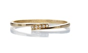 Image of Daddy's Little Girl ~ 5 "Cubic Zarconia" studs on gold tone thin hinge bracelet