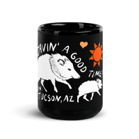 Image 1 of “Javin’ a good time” Black Mug