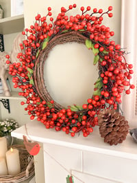 Image 1 of  SALE! Festive Red Berry Wreath