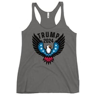 Image 6 of Trump 2024 Patriotic Eagle Republican Shirt Women's Racerback Tank