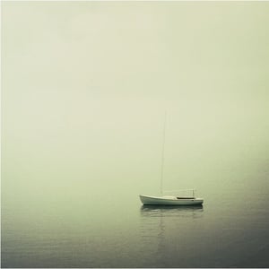 Image of Foggy sailboat