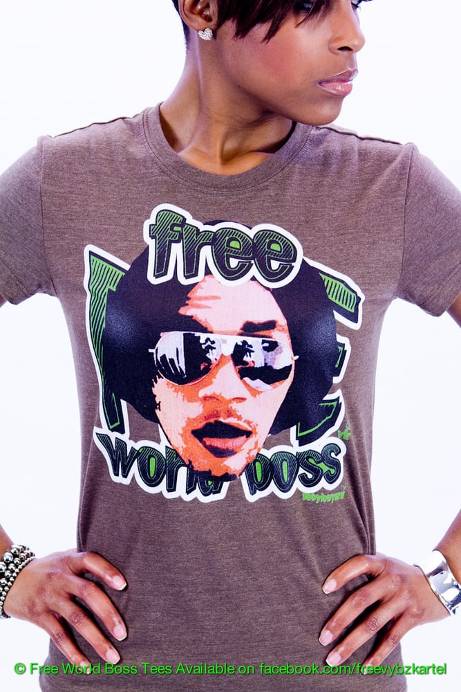 Female Free World Boss Tee Brown Babylonyard Inspired By Reggae Dancehall Soca Music Female Free World Boss Tee Brown Babylonyard Inspired By Reggae Dancehall Soca Music