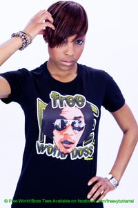 Image of Female Free World Boss Tee (Black)