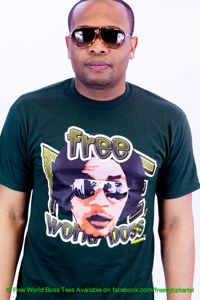 Image of Male Free World Boss Tee (Green)