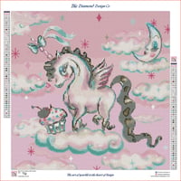 Image 5 of Baby Unicorn Pegasus with Cupcake Full Size Diamond Painting by Miss Fluff