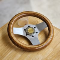 Image 1 of Made to order Brushed solid spoke 265mm with clear gloss wood