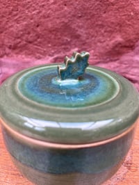 Image 3 of Oak leaf lidded pot