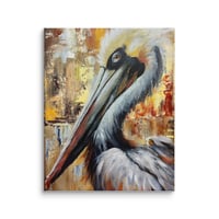 Image 3 of Close Up Pelican Canvas