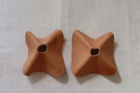 Image 2 of Natural leather mini sculptural pendant