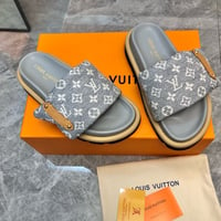 Image 3 of LV Pillow Denim Slides