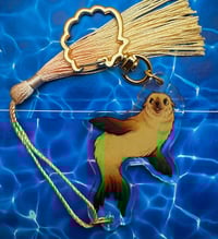 Image 5 of Fur Sealion Tassel Acrylic Keychain (Double Sided)