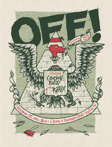 Image of OFF! screenprinted gigposter