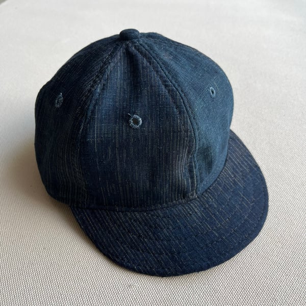 Image of Early 1900's Boro Indigo Ball Cap 004