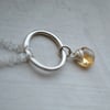 Orbit Necklace with Citrine, Sterling Silver