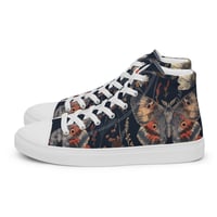 Image 17 of Grunge Goth Style Cottagecore Moth Men’s high top canvas shoes