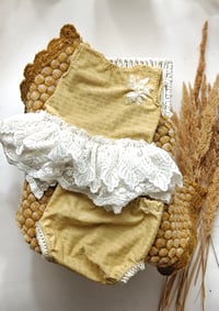 Image 1 of Photo prop - Newborn girls photography set - Erin - mustard