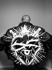 Image 2 of Sacred heart Custom Leather Jacket