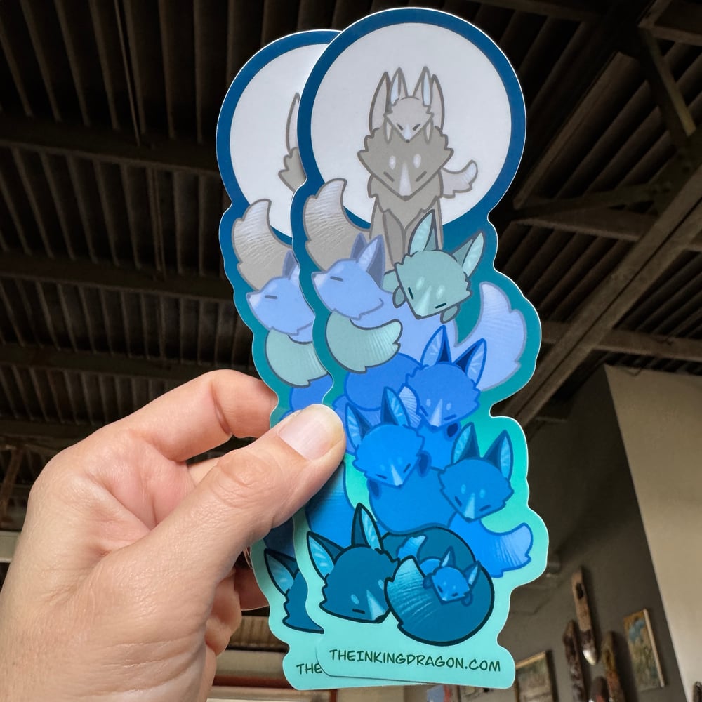 Blue Fox Stack Stickers - 2pk | The Inking Dragon