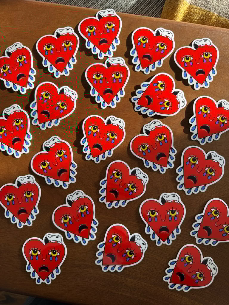 Crying Heart Sticker Image 4