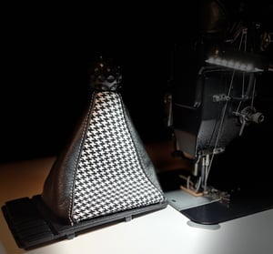 Image of Houndstooth leather shift boot 