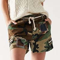 Image 1 of RILEY camo patch vintage repurposed shorts