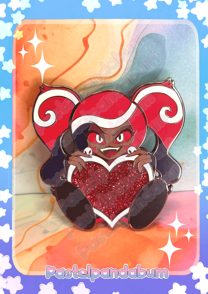 Image of Hazbin Hotel - Velvette heart Enamel Pin badge