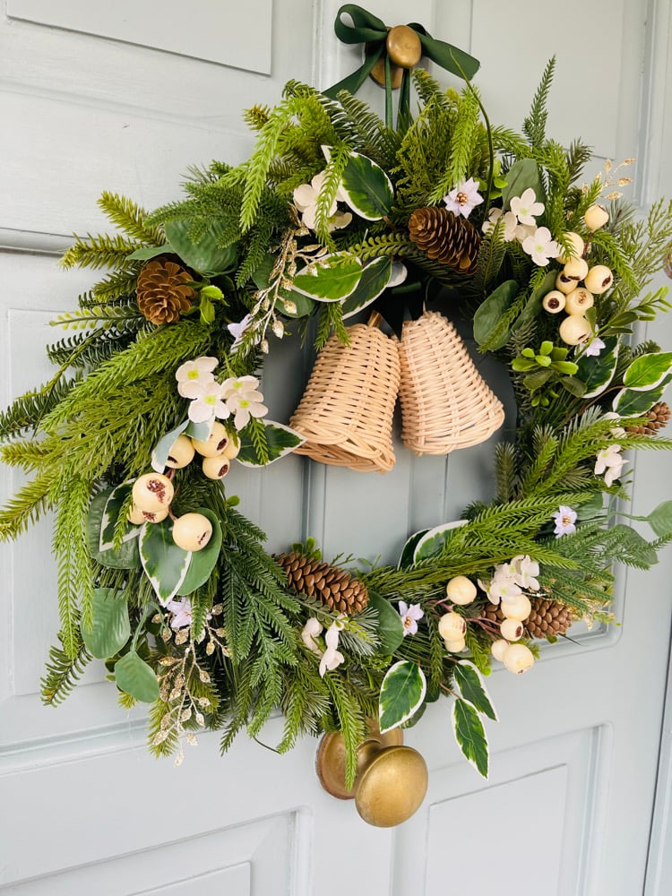 Image of Rattan Bells Wreath 