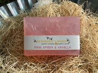 Image 1 of Pink Amber And Vanilla Honeybee Glycerin Body Bar