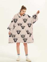 Image 3 of HOODED BLANKET PRE ORDER- HIGHLAND COW 