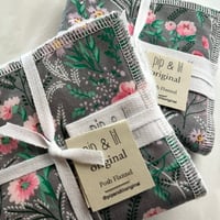 Image 3 of Grey Flowers Posh Flannel