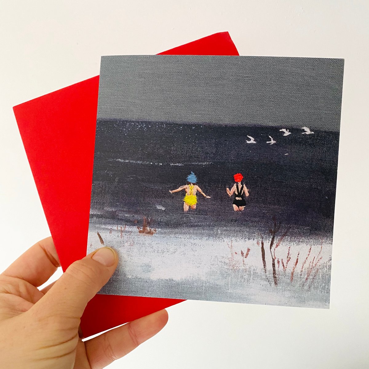 Image of Midwinter Swim Luxury Christmas Card (single or multipack)