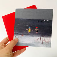 Midwinter Swim Luxury Christmas Card (single or multipack)