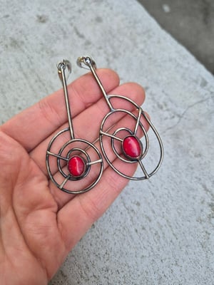 Red earrings 