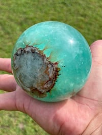 Image 13 of Aqua Fluorite Crystal Sphere #1822