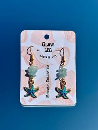 Image 1 of Aquamarine Starfish Earrings