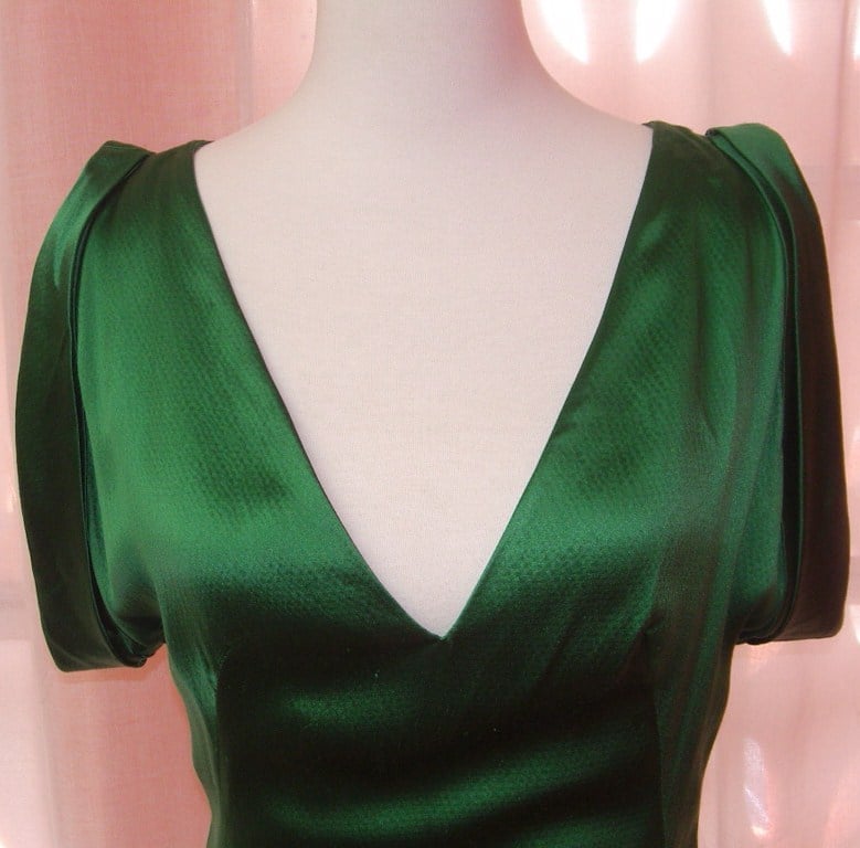 Image of Alexander Mcqueen Emerald Green Dress