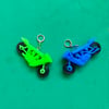 Vroom Blue n Green Earrings