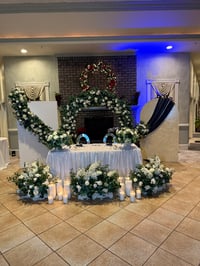 Image 3 of Greenery Round Flower Backdrop