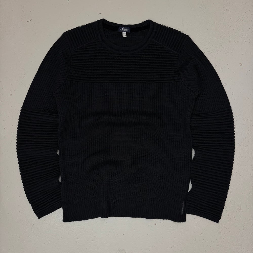 Image of 2000s Armani Jeans Ribbed Sweatshirt, Size medium
