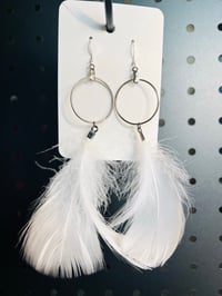 Image 2 of Ghost Feather Hoops