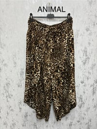 Image 4 of Animal Print - Front Split Harem Pants 