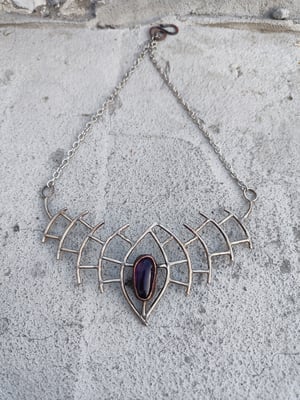 Amethyst labyrinth necklace 