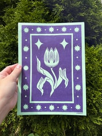 Image 2 of TULIP 8x11” Risograph Print