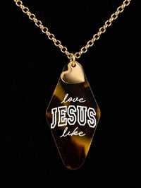 Image 3 of Mini Motel Keychain Necklace. “Love Like Jesus” 