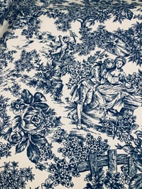 Image 1 of Hule Loneta Resinada - Toile de Jouy - Azul - 6€/m