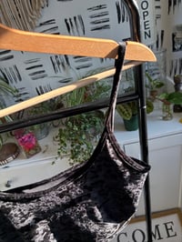 Image 2 of Velour crop tank