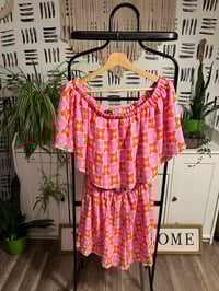 Image 1 of Gashion Nova bright off the shoulder short jumper 