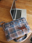 Image 1 of Men's coat Computer Bag:  Cloudy Days are Good For Coffee. (15" LapTop Case)