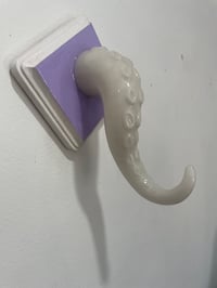 Image 2 of Glow in the dark tentacle on lilac and white Jewelry Holder