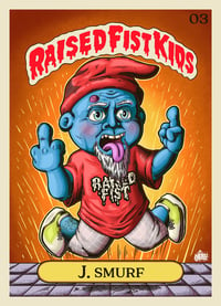 Image 2 of J. Smurf - Raised Fist Kid Trading Card/Sticker